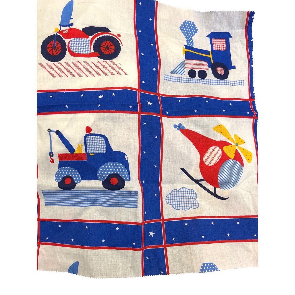 Vintage Springs Industries Fabric Panel Transportation Kidcore Retro Nursery